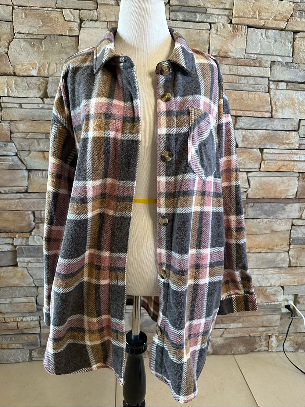 Maurices Plaid Fleece Overshirt